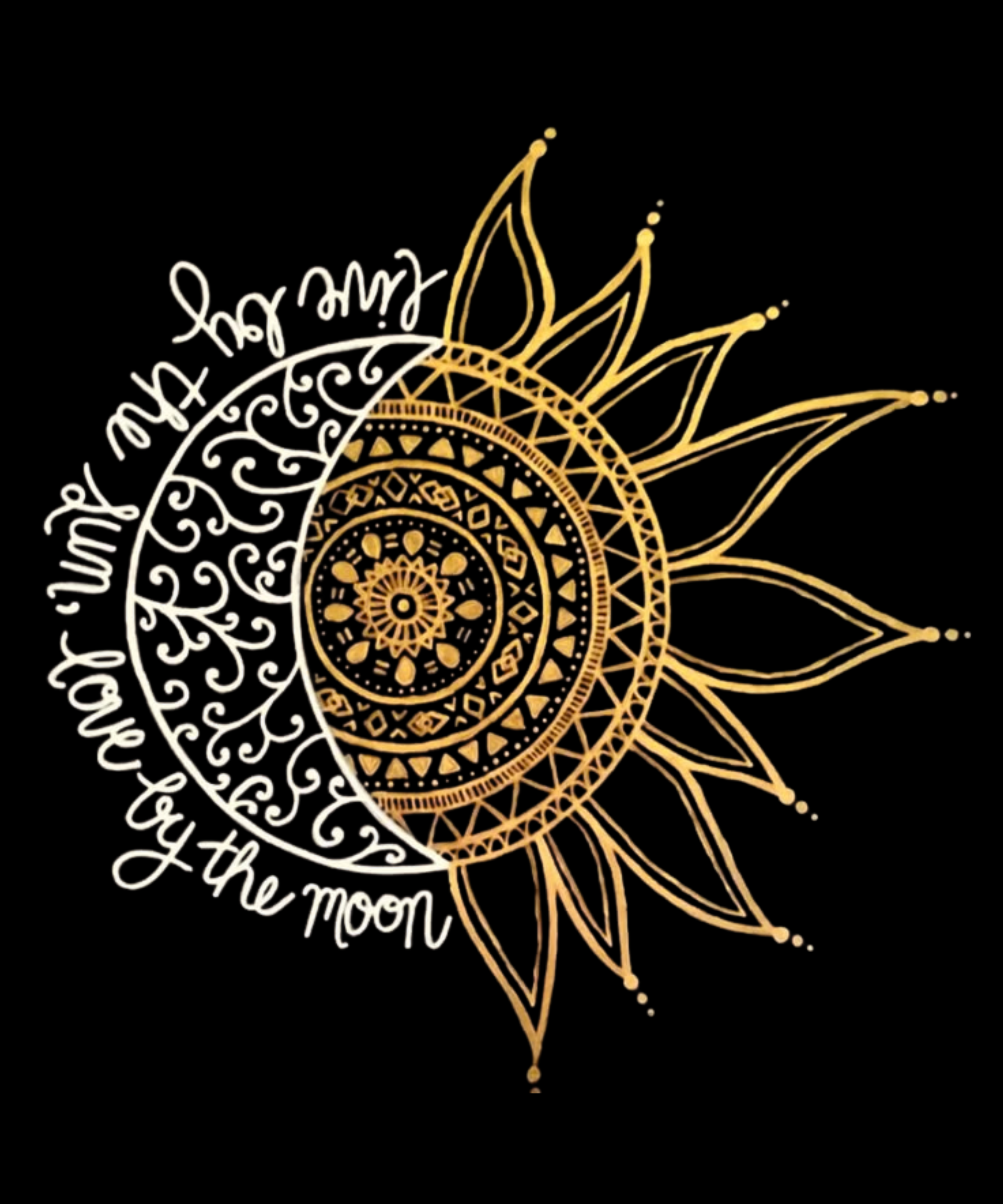 Classic Sun & Moon Mandala Art